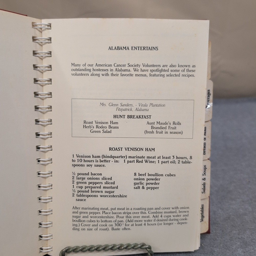 Taste Alabama Tradition II Cookbook American Cancer Society Recipes 1991 - Picture 3 of 3